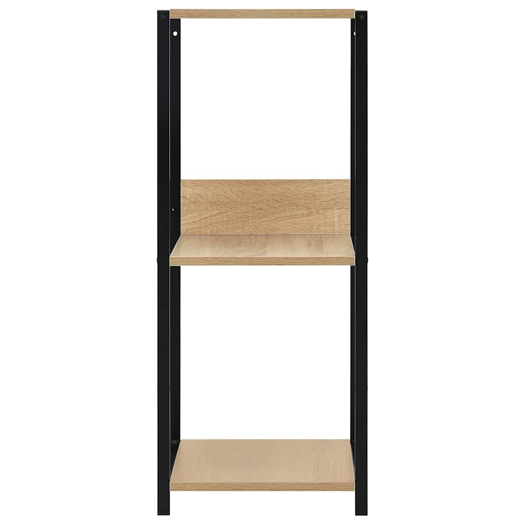 Vidaxl boekenkast 33,5x39,6x79,7 cm bewerkt hout zwart en eikenkleurig