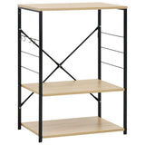 VIDAXL -Mikrowellenschrank 60x39.6x79.5 cm verarbeitetes Holzschwarz und Eichenfarbe