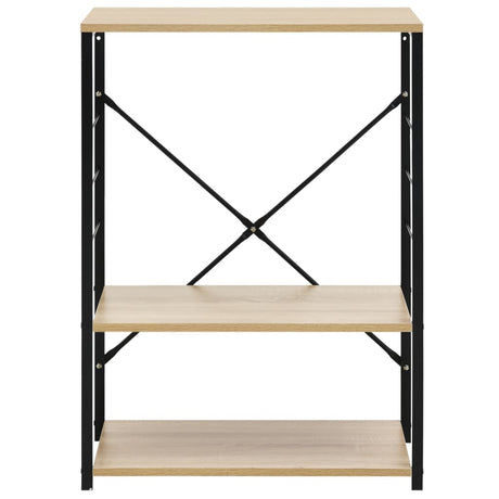 VIDAXL -Mikrowellenschrank 60x39.6x79.5 cm verarbeitetes Holzschwarz und Eichenfarbe