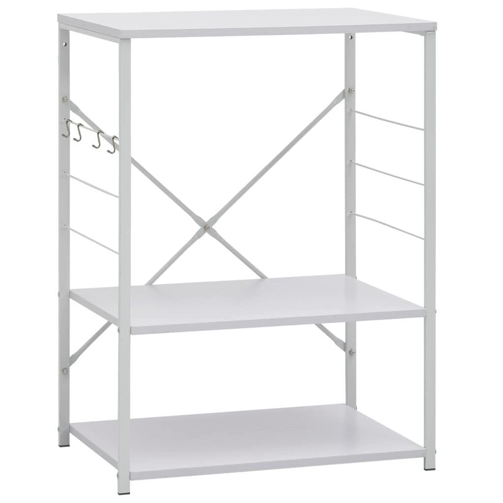 VIDAXL -Mikrowellenschrank 60x39.6x79.5 cm verarbeitetes Holz weiß