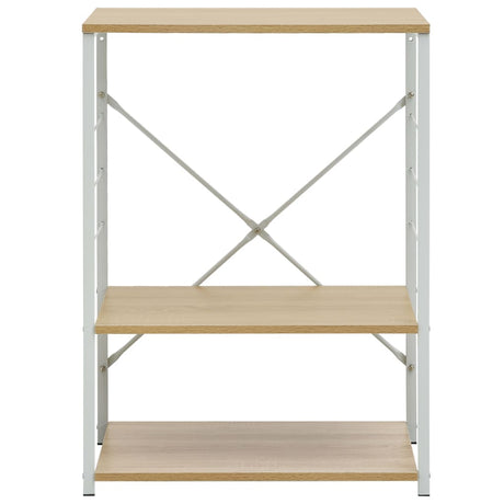 VIDAXL -Mikrowellenschrank 60x39.6x79.5 cm verarbeitetes Holz weiß und Eichefarbe