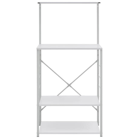 Vidaxl Mikrowellenschrank 60x39.6x123 cm verarbeitetes Holz weiß