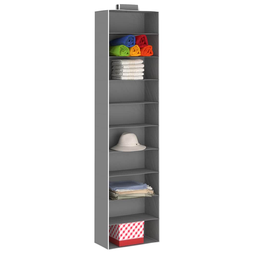 Vidaxl -Kleidung Organisatoren, die 2 Sts mit 10 Regalen Stoff hängen