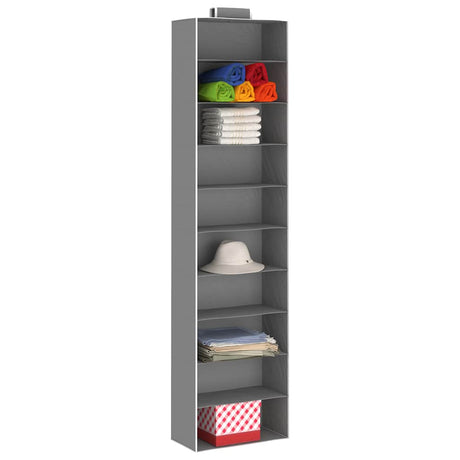 Vidaxl -Kleidung Organisatoren, die 2 Sts mit 10 Regalen Stoff hängen