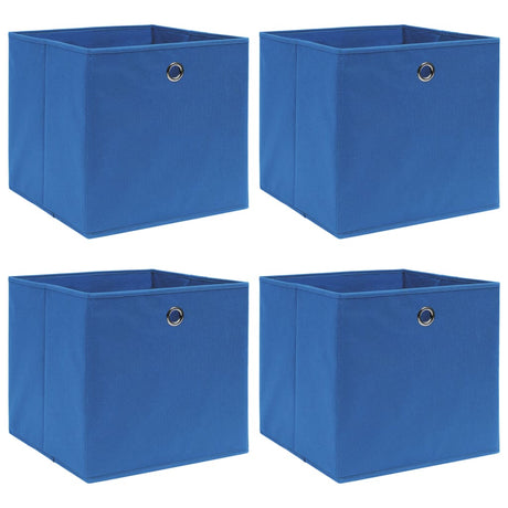 VIDAXL -Speicherboxen 4 PCs 32x32x32 cm Stoff blau