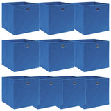 VIDAXL -Speicherboxen 10 PCs 32x32x32 cm Stoff blau