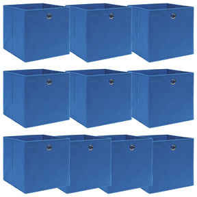 VIDAXL -Speicherboxen 10 PCs 32x32x32 cm Stoff blau