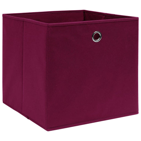 VIDAXL -Speicherboxen 4 PCs 32x32x32 cm Stoff dunkelrot