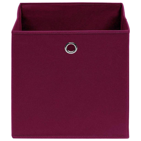 VIDAXL -Speicherboxen 4 PCs 32x32x32 cm Stoff dunkelrot