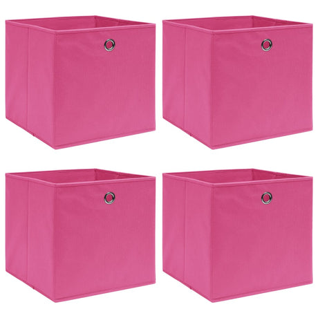 VIDAXL -Speicherboxen 4 PCs 32x32x32 cm Stoff rosa
