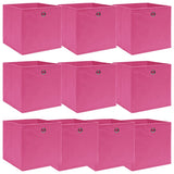 VIDAXL -Speicherboxen 10 PCs 32x32x32 cm Stoff rosa
