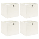 VIDAXL -Speicherboxen 4 PCs 32x32x32 cm Stoff weiß