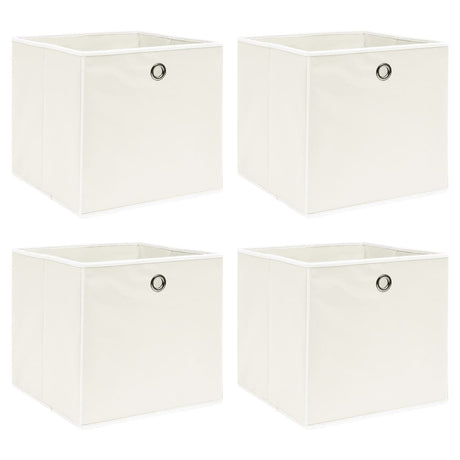 VIDAXL -Speicherboxen 4 PCs 32x32x32 cm Stoff weiß