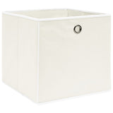 VIDAXL -Speicherboxen 4 PCs 32x32x32 cm Stoff weiß