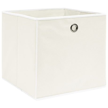 VIDAXL -Speicherboxen 4 PCs 32x32x32 cm Stoff weiß
