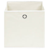 VIDAXL -Speicherboxen 4 PCs 32x32x32 cm Stoff weiß