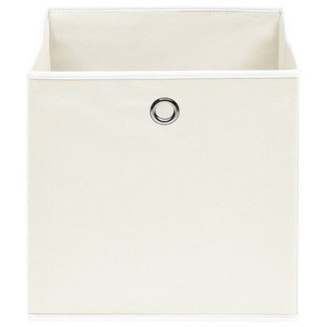 VIDAXL -Speicherboxen 4 PCs 32x32x32 cm Stoff weiß