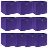 VIDAXL -Speicherboxen 10 PCs 32x32x32 cm Stoff lila lila