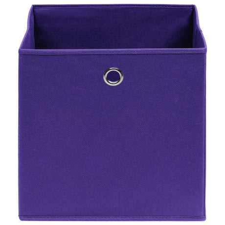 VIDAXL -Speicherboxen 10 PCs 32x32x32 cm Stoff lila lila