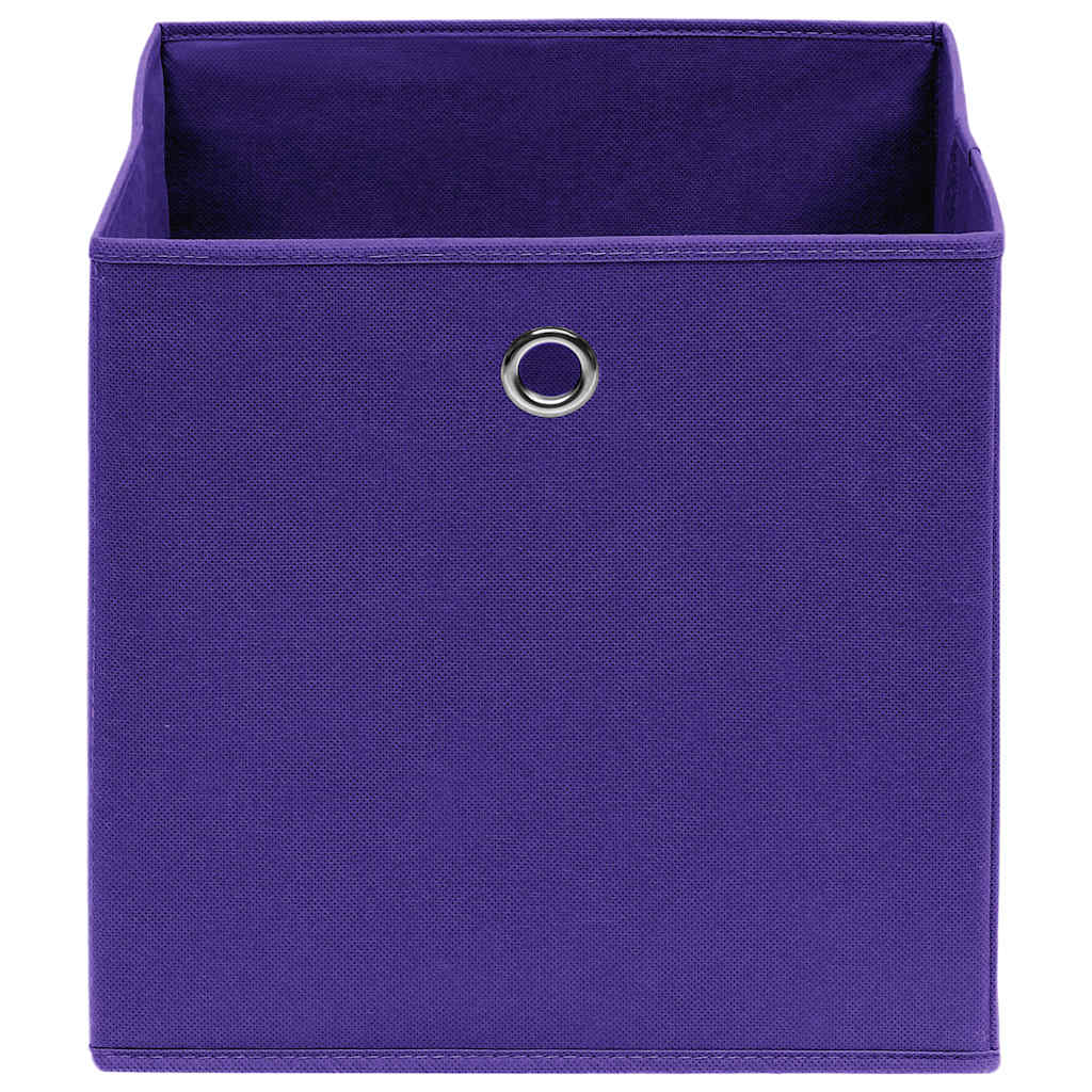 VIDAXL -Speicherboxen 10 PCs 32x32x32 cm Stoff lila lila
