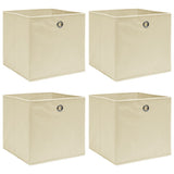 VIDAXL -Speicherboxen 4 PCs 32x32x32 cm Stoffcreme -gelöscht