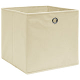 VIDAXL -Speicherboxen 4 PCs 32x32x32 cm Stoffcreme -gelöscht