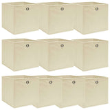 VIDAXL -Speicherboxen 10 PCs 32x32x32 cm Fabric Cream -Anter