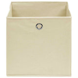 VIDAXL -Speicherboxen 10 PCs 32x32x32 cm Fabric Cream -Anter