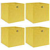 VIDAXL -Speicherboxen 4 PCs 32x32x32 cm Stoff gelb