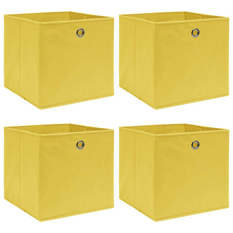 VIDAXL -Speicherboxen 4 PCs 32x32x32 cm Stoff gelb