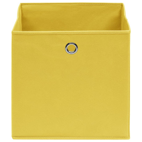 VIDAXL -Speicherboxen 4 PCs 32x32x32 cm Stoff gelb