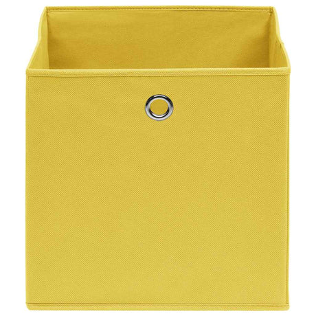 Vidaxl Opbergboxen 10 ST 32x32x32 cm Stof Geel