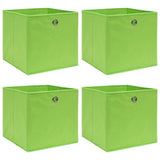 VIDAXL -Speicherboxen 4 PCs 32x32x32 cm Stoff grün