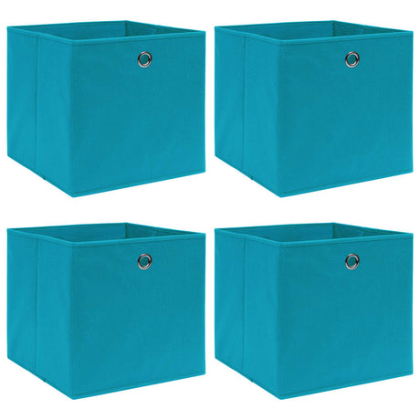 VIDAXL -Speicherboxen 4 PCs 32x32x32 cm Stoff Baby Blau