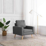 Vidaxl fauteuil stof lichtgrijs