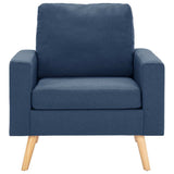 Vidaxl fauteuil stof blauw