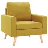 Vidaxl fauteuil stof geel