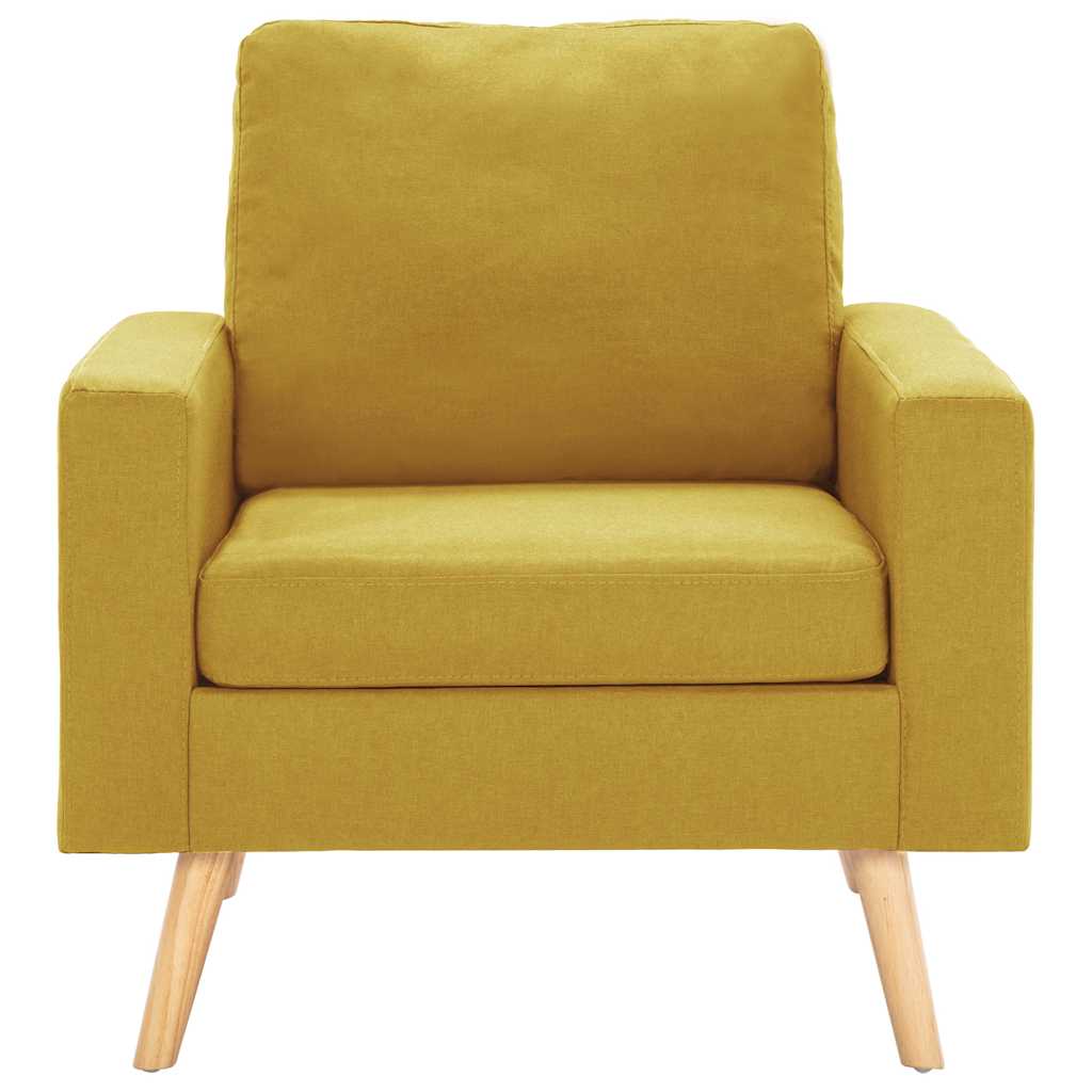 Vidaxl fauteuil stof geel