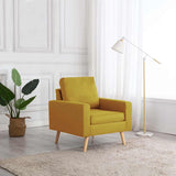 Vidaxl fauteuil stof geel