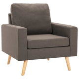Vidaxl fauteuil stof taupe
