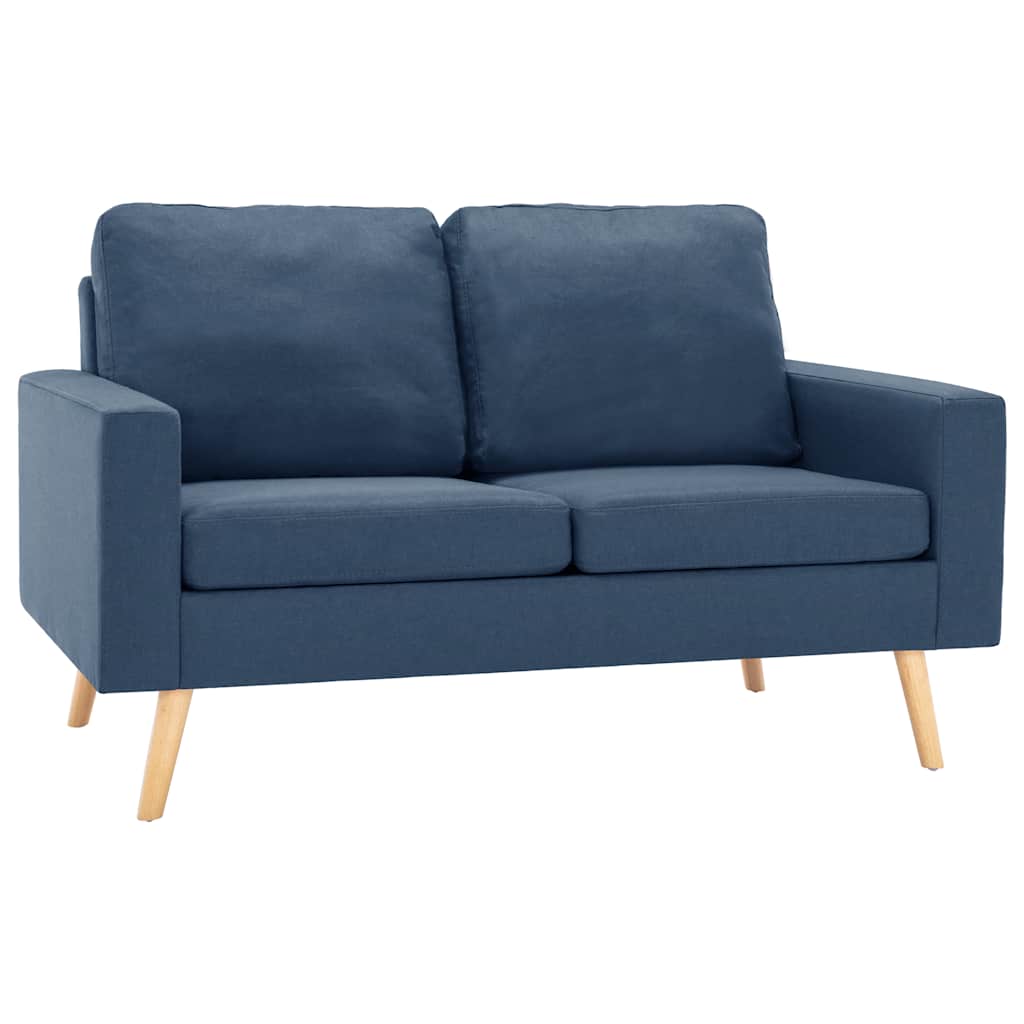 Vidaxl tweezitsbank stof blauw