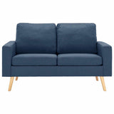 Vidaxl tweezitsbank stof blauw