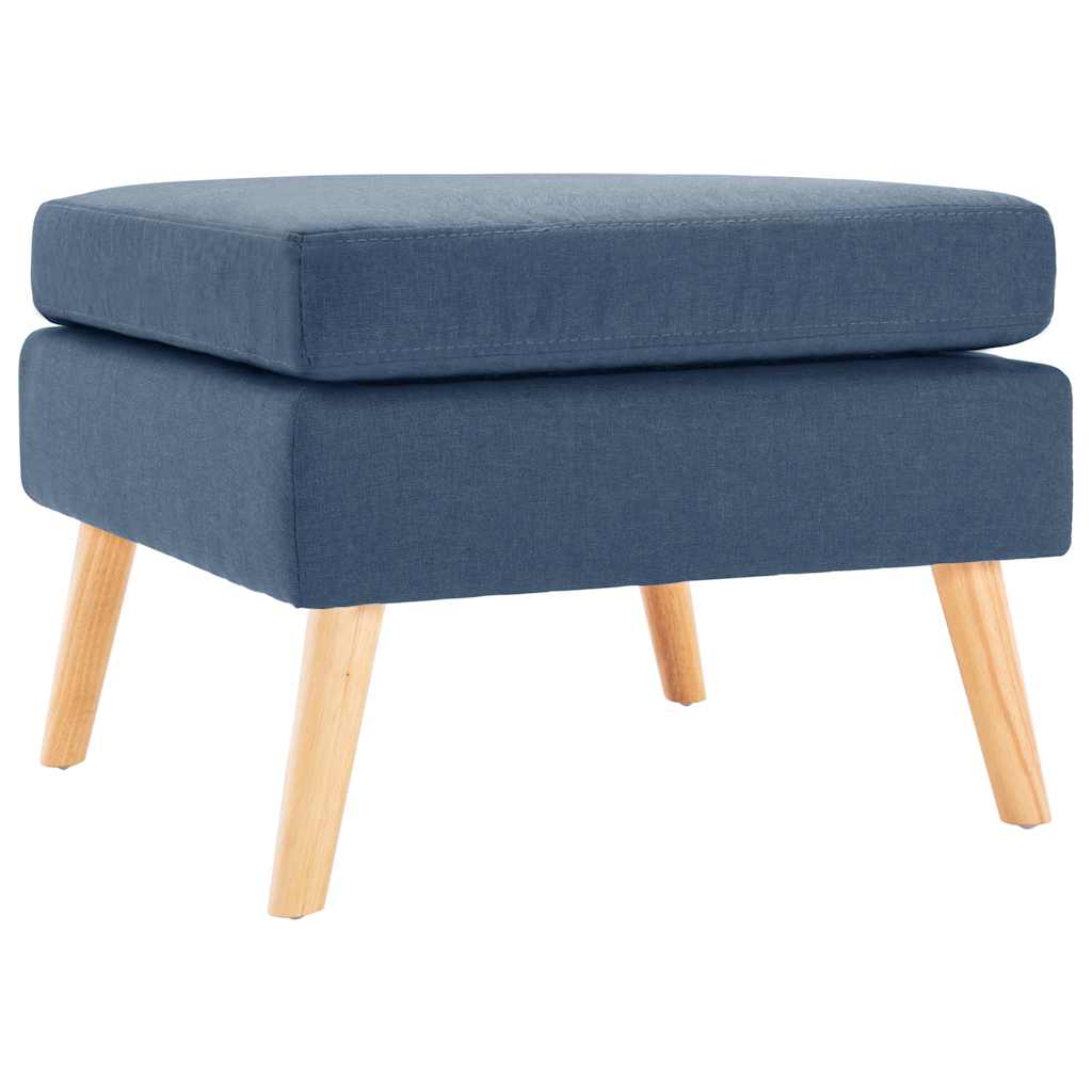 Vidaxl voetenbank stof blauw