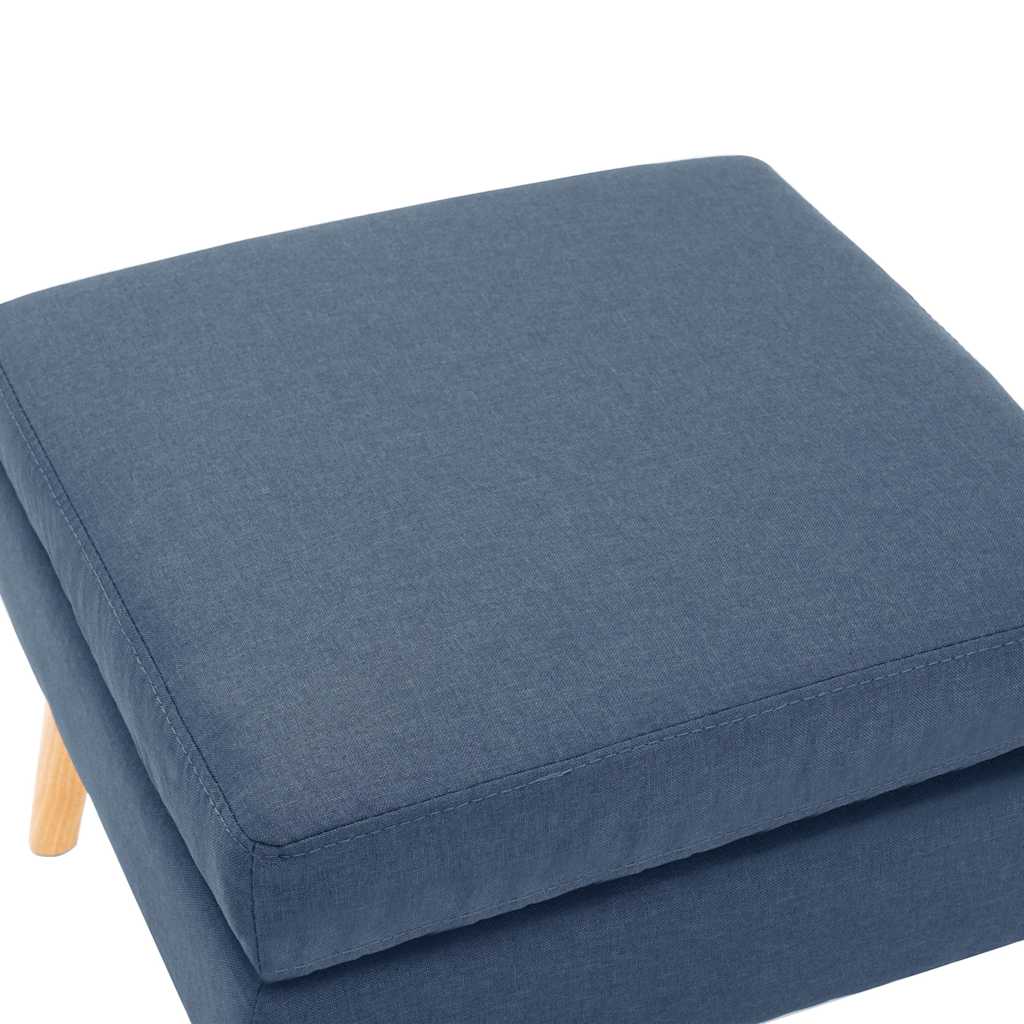 Vidaxl voetenbank stof blauw