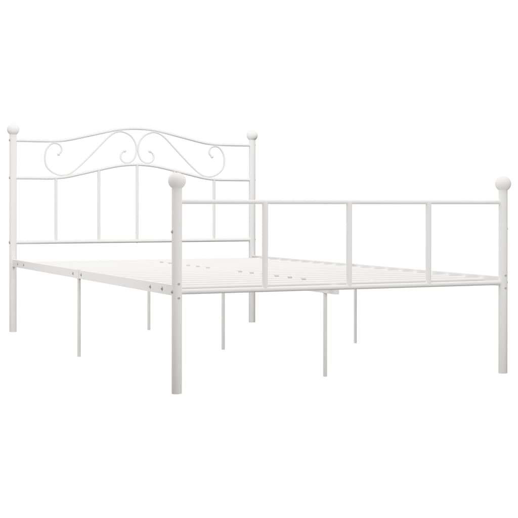 Vidaxl bedframe metaal wit 120x200 cm