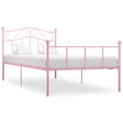 Vidaxl bedframe metaal roze 90x200 cm