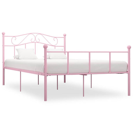 Vidaxl bedframe metaal roze 140x200 cm