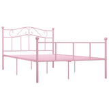 Vidaxl bedframe metaal roze 160x200 cm