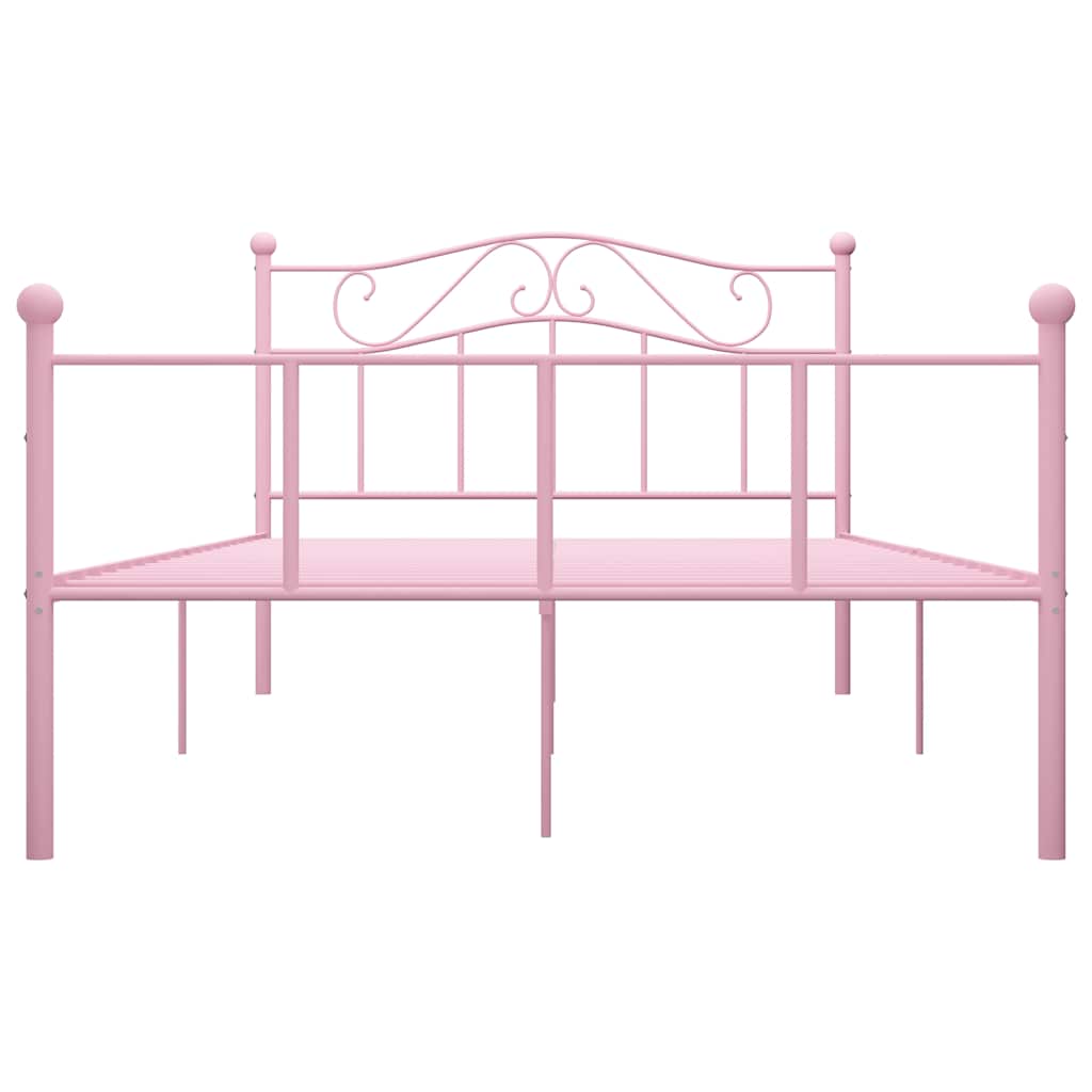 Vidaxl bedframe metaal roze 160x200 cm