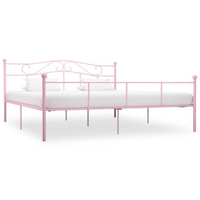 Vidaxl bedframe metaal roze 180x200 cm